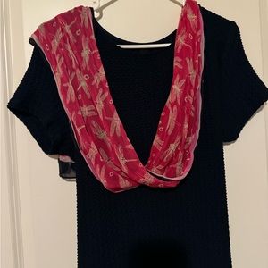 Chase Uniform Pink Dragonfly Sheer Scarf